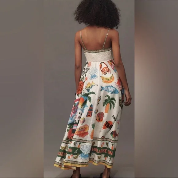 Alemais Linen Midi Dress - Picture 2 of 3